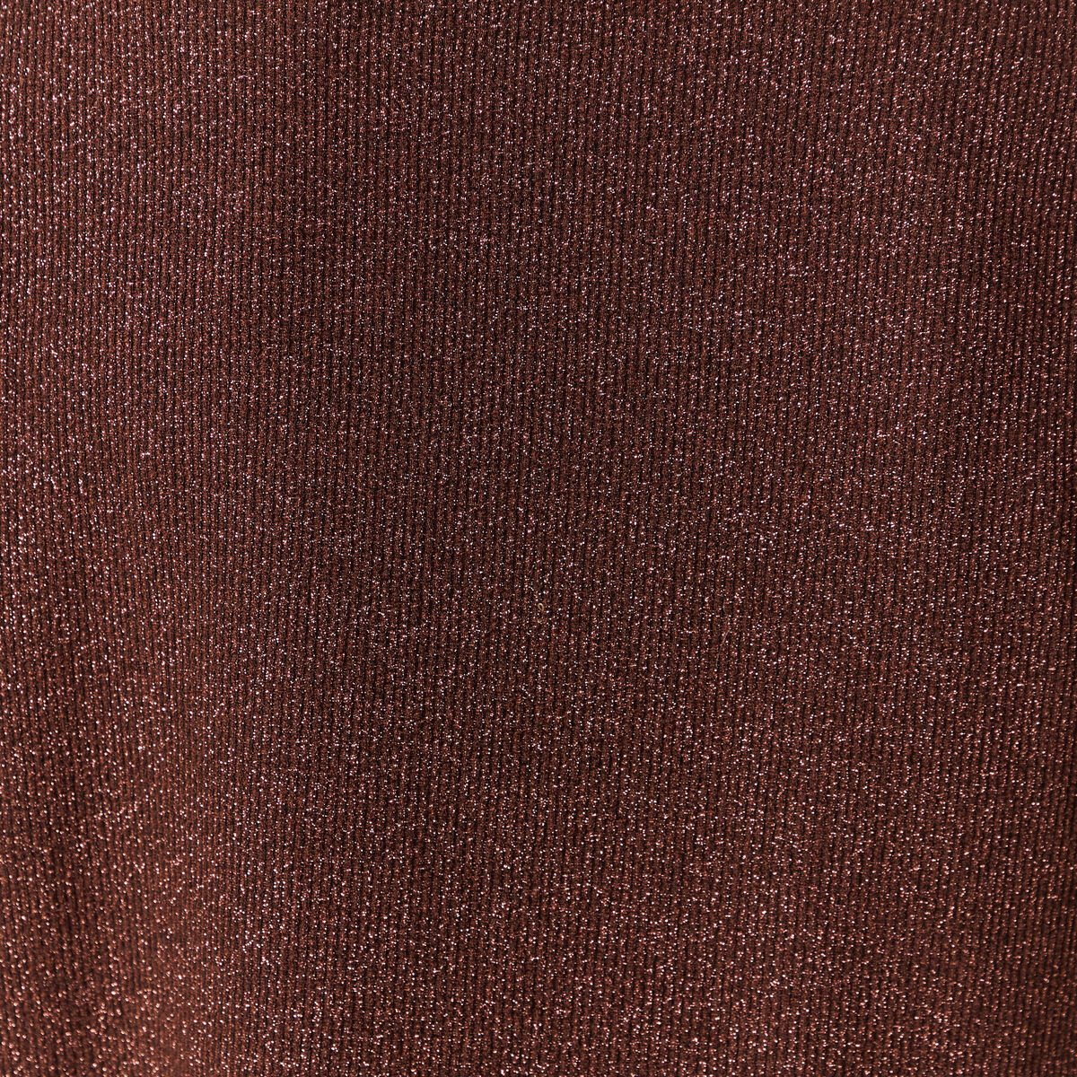 T-shirt manches courtes brillant marron femme