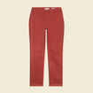 Pantalon chino cigarette rouge fonc&eacute; femme