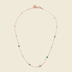 Collier avec perles vert olive femme