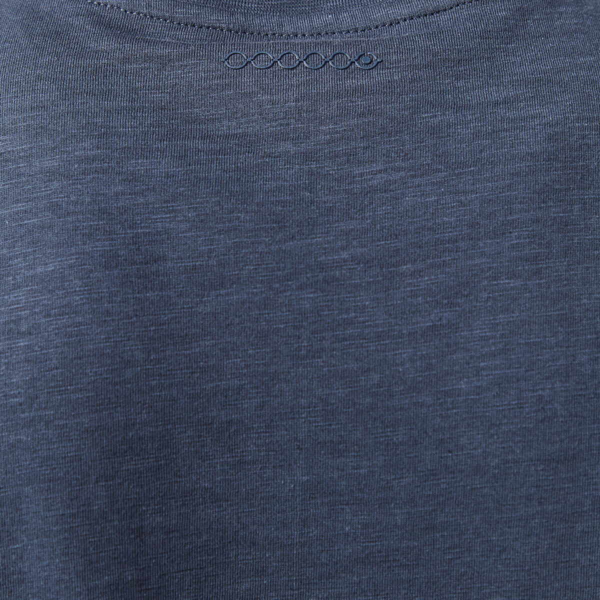 T-shirt ajust&eacute; col rond manches courtes bleu marine homme