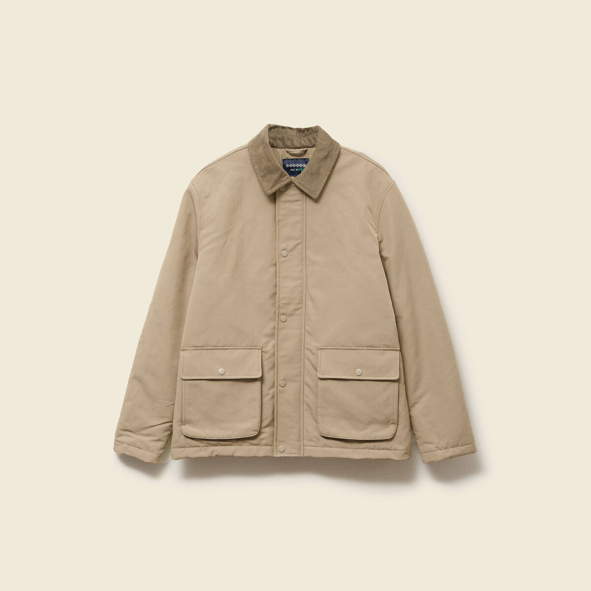 Veste droite mi-longue d&eacute;perlante sable homme