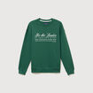 Sweat manches longues en coton vert homme