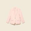 Veste blazer manches longues rose champagne femme