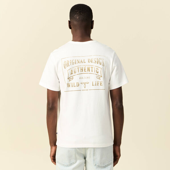 t shirt manches courtes ecru homme T-shirt manches courtes ecru homme