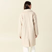 Manteau long oversize creme femme