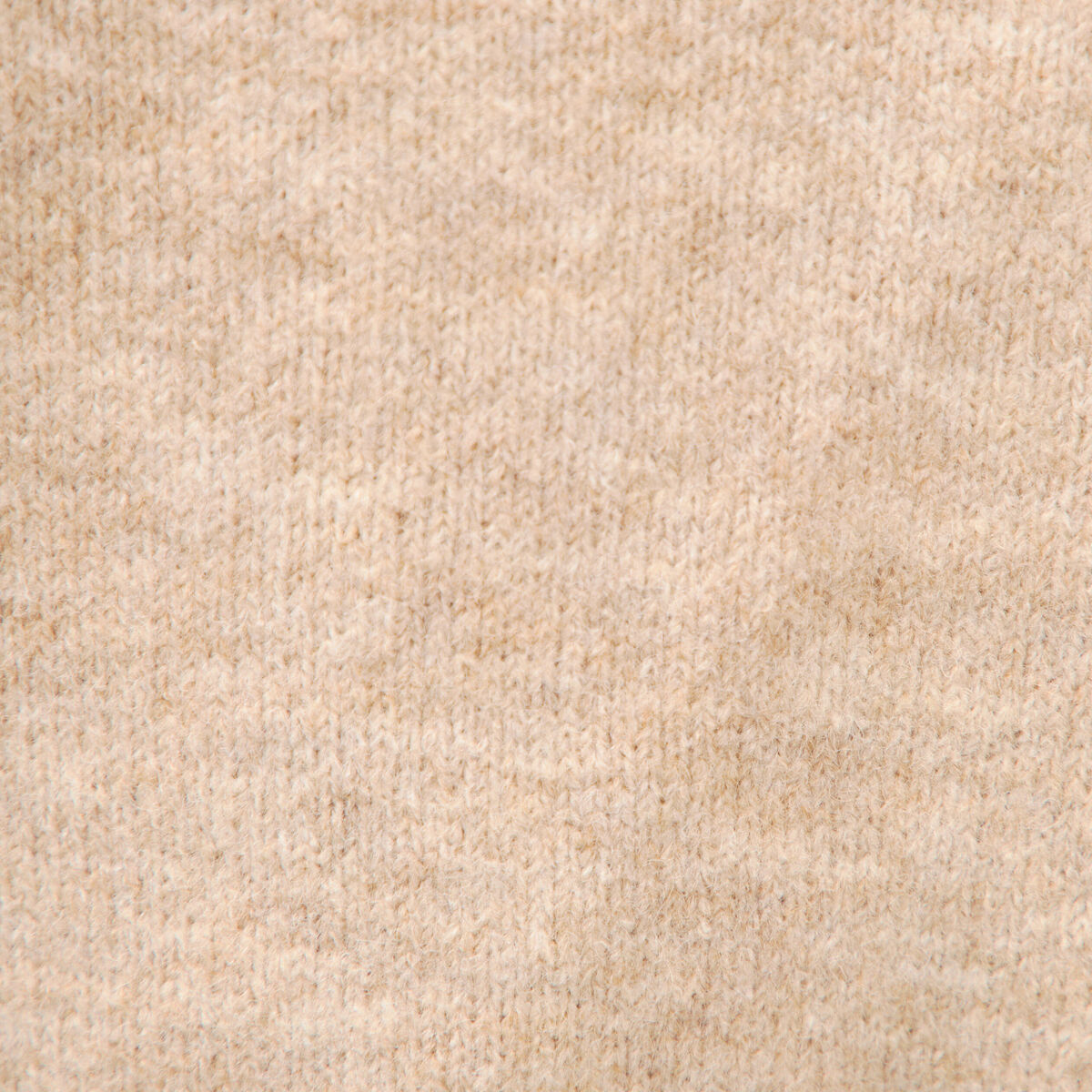 Pull droit col rond manches longues creme femme