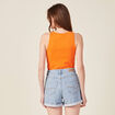 Débardeur bretelles larges orange femme