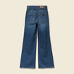 Jeans bootcut taille haute bleu femme
