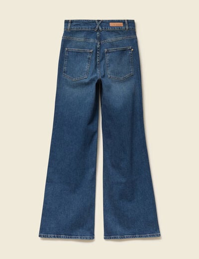 Jeans bootcut taille haute bleu femme