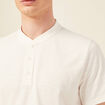 T-shirt en coton manches courtes ecru homme