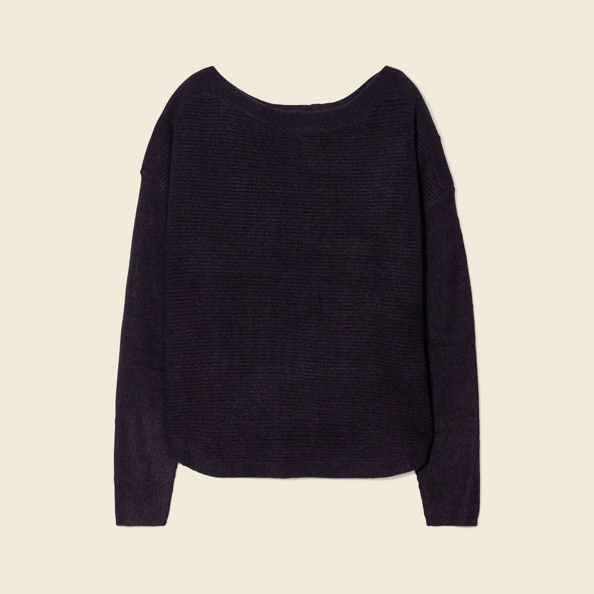 Pull manches longues noir femme