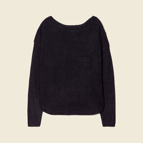 Pull manches longues noir femme