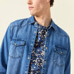 Chemise manches longues denim brut homme