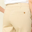 Pantalon taille haute fluide marron clair femme