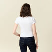 Polo manches courtes blanc femme