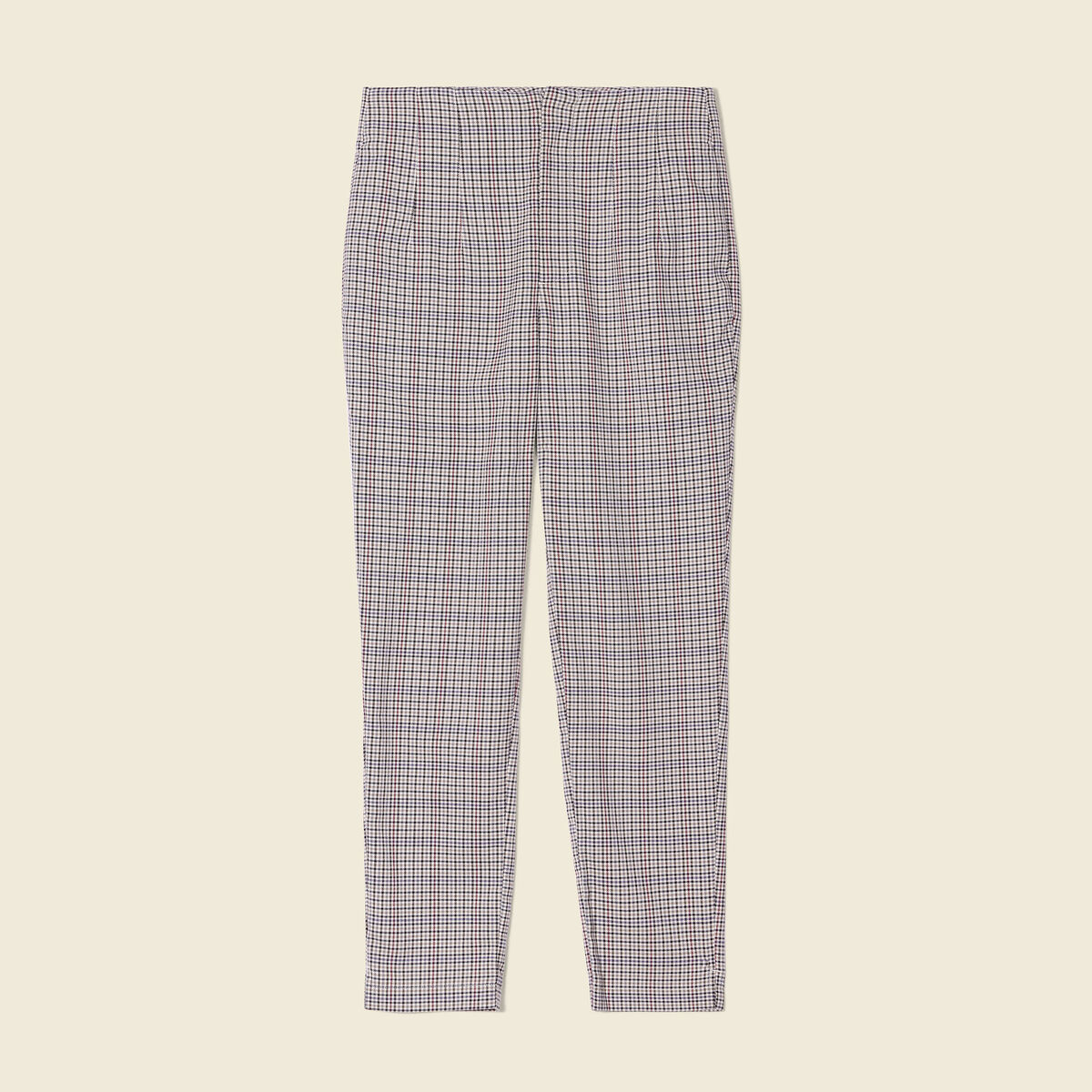 Pantalon carotte bleu marine femme
