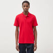 Polo cintr&eacute; en coton manches courtes rouge homme
