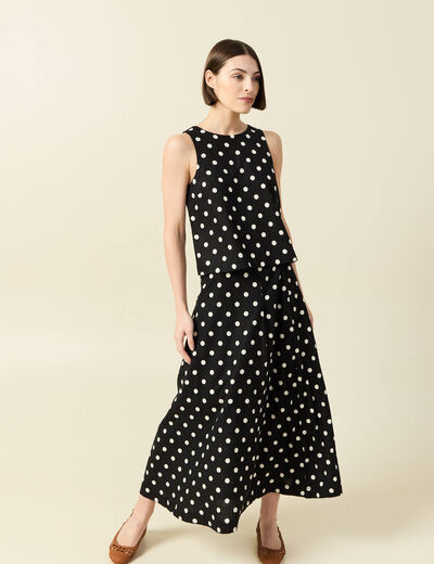 Top sans manches noir femme