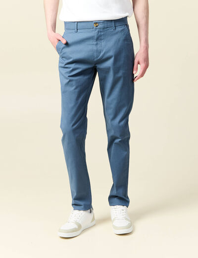 Pantalon chino slim bleu foncé homme