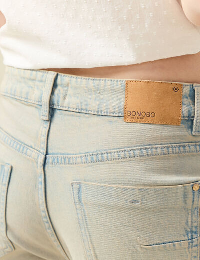Jeans baggy bleu ciel femme