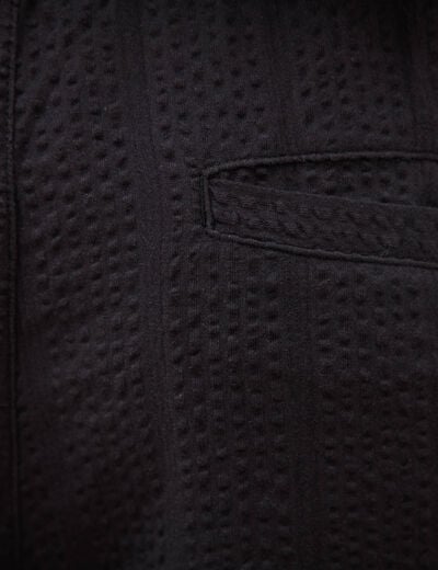 Short en coton noir homme