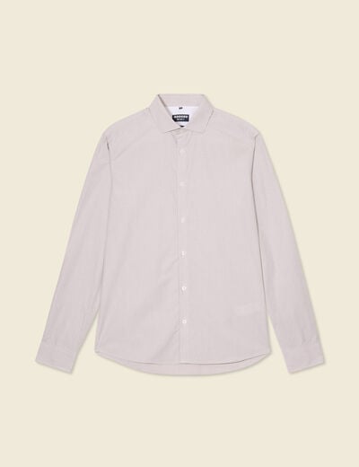 Chemise manches longues beige homme