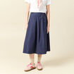 Jupe en coton bleu marine femme