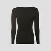 T-shirt femme maille unie Instinct noir femme