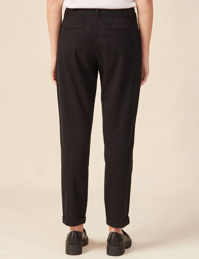 Pantalon paperbag noir femme