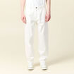 Chino droit longueur 32 en coton denim blanc homme