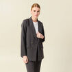 Veste blazer double boutonnage gris femme