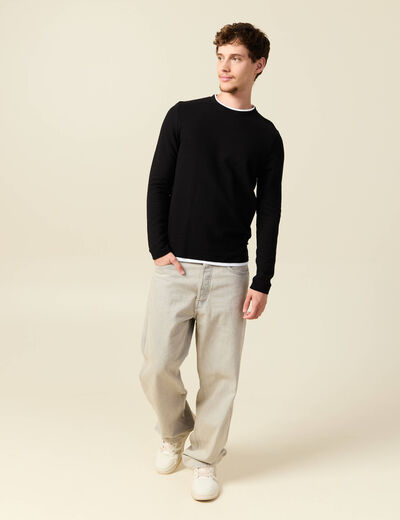 T-shirt manches longues noir homme