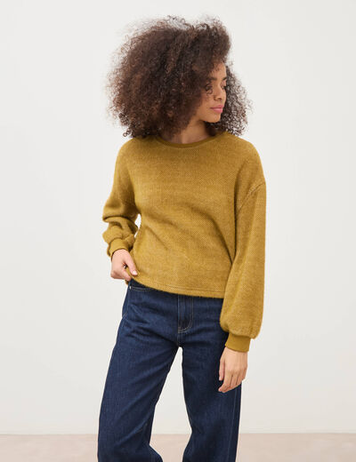 Sweat manches longues camel femme