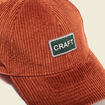 Casquette velours orange foncé homme