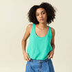 Débardeur sans manches vert turquoise femme