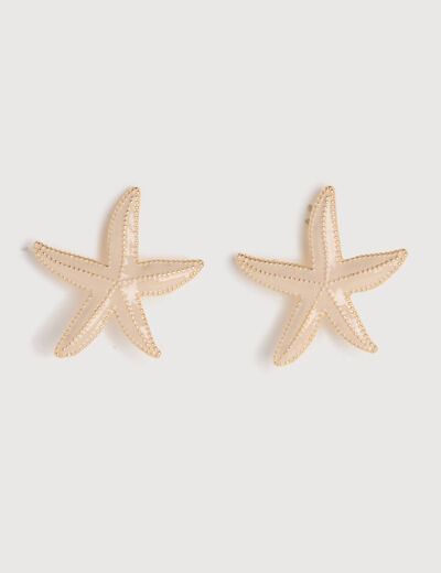 Boucles d'oreilles blanc femme