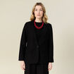 Veste blazer manches longues noir femme
