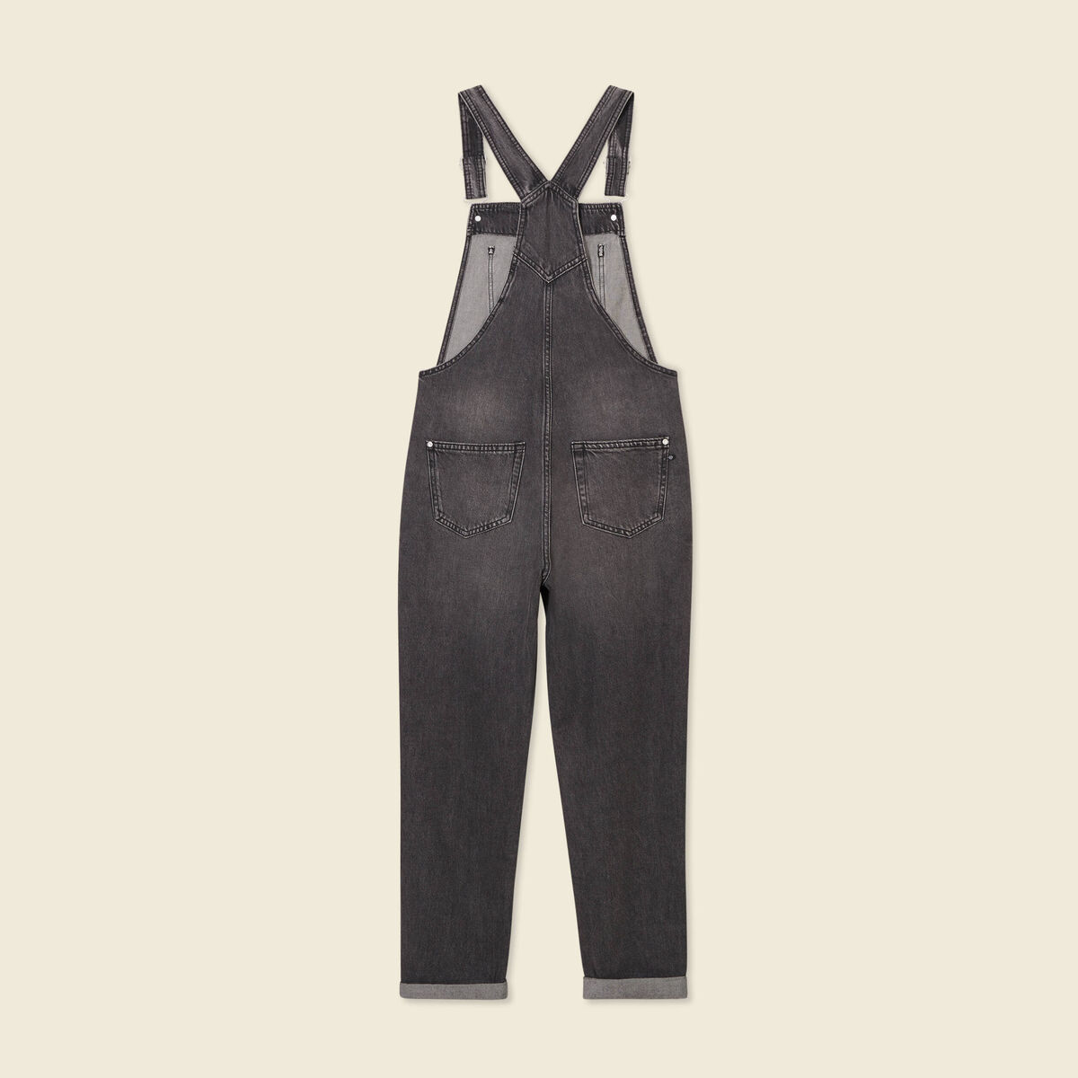Salopette en jean denim gris femme