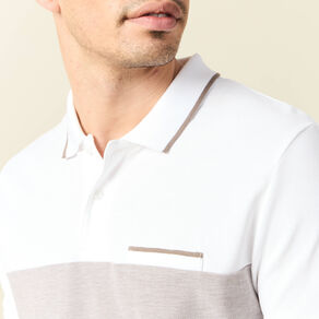 Polo manches courtes taupe homme