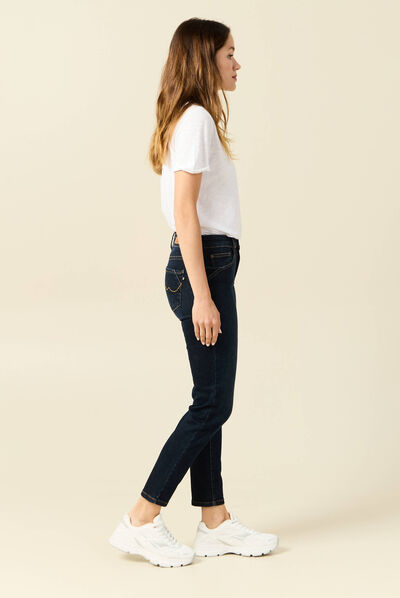 Jeans Vanessa - slim taille basse 7/8ème denim brut femme