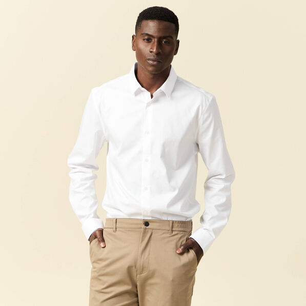chemise manches longues blanc homme Chemise manches longues blanc homme