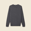 Pull manches longues fabriqu&eacute; en France gris fonc&eacute; homme