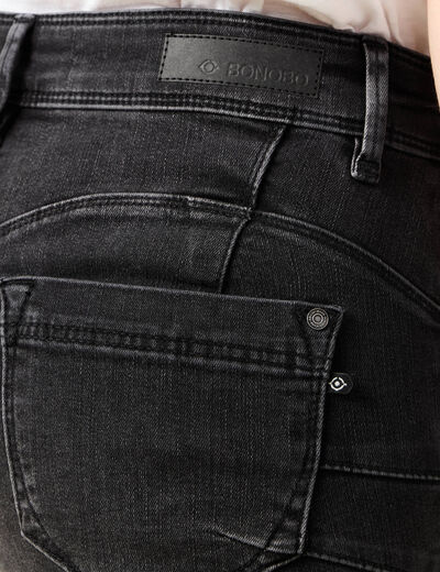 Jeans skinny push up denim gris femme
