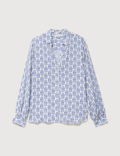 Blouse manches longues blanc femme