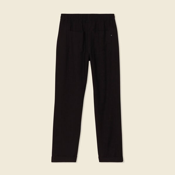 pantalon droit a coulisse noir femme Pantalon droit à coulisse noir femme