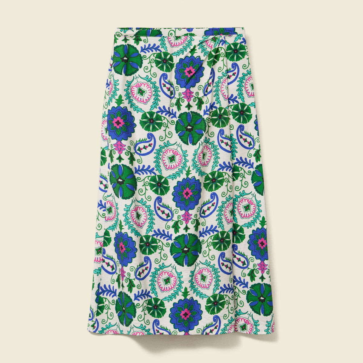 Jupe longue fluide blanc femme