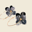 Boucles d'oreilles cr&eacute;oles noir femme