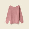 Pull manches longues rose pastel femme