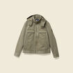 Blouson col montant &agrave; capuche vert kaki homme