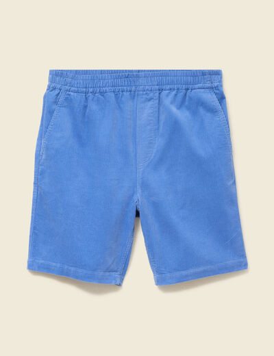 Bermuda en velours bleu violet homme